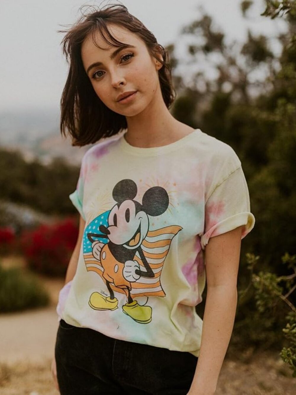 Junk Food Women's Mickey Mouse Tie Dye Vintage Tee